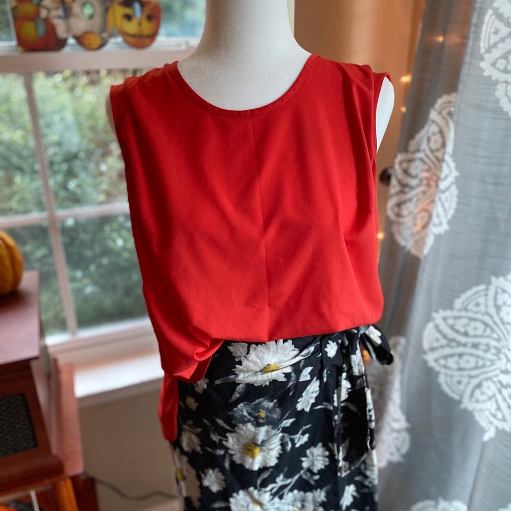 Red orange sleeveless top - L - Merona